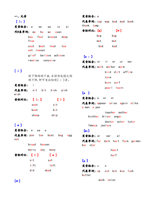 音标认读(完全版)
