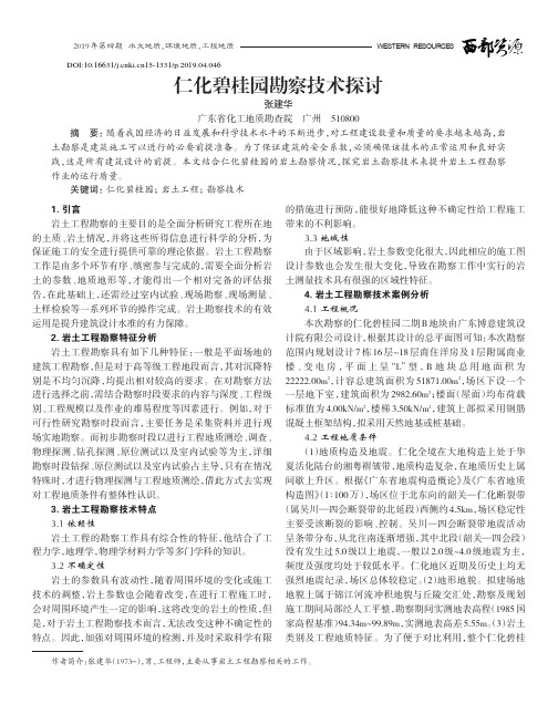 仁化碧桂园勘察技术探讨