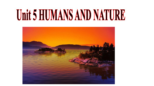 Unit 5 Humans and nature Topic Talk 课件