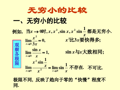 高等数学无穷小的比较