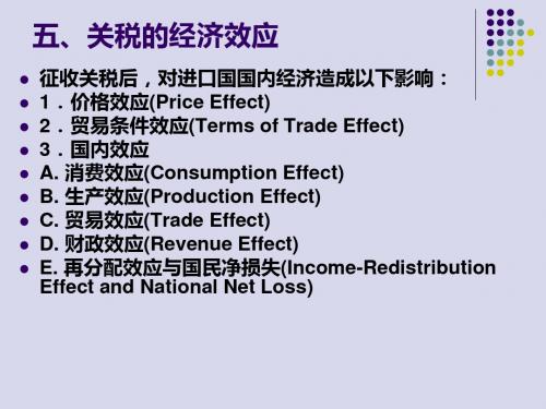 世界经济-国际经济-7.5关税的经济效应分析