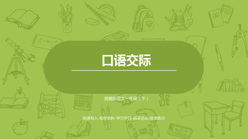 小学一年级下册语文部编版课件    第3单元 口语交际3 (共20张PPT)