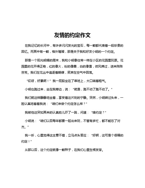 友情的约定作文