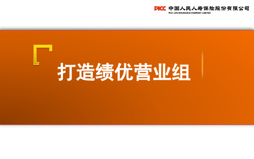 个险营业部经理晋升培训—打造绩优营业组(2017版)