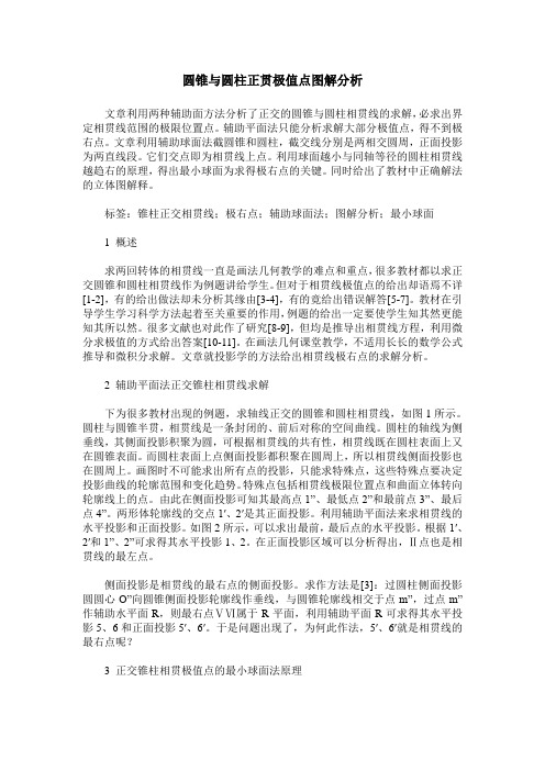 圆锥与圆柱正贯极值点图解分析