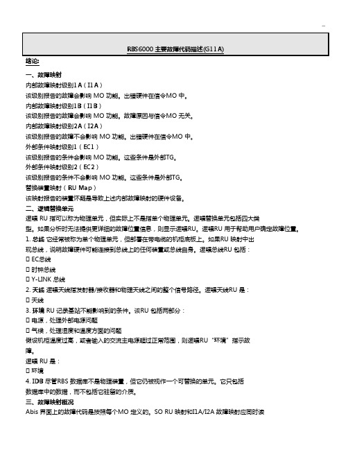 RBS6000主要故障码