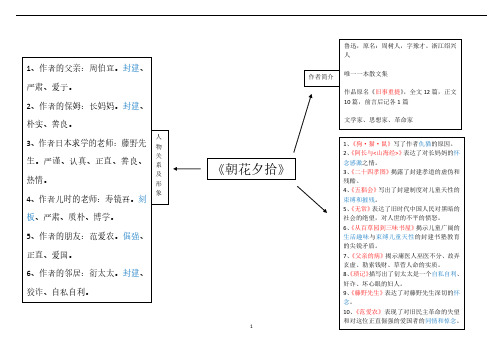 部编版语文课内名著《朝花夕拾》思维导图