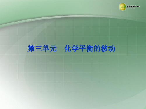 江苏省邳州市第二中学高中化学 专题二 第三单元化学平衡的移动课件 苏教版选修3 