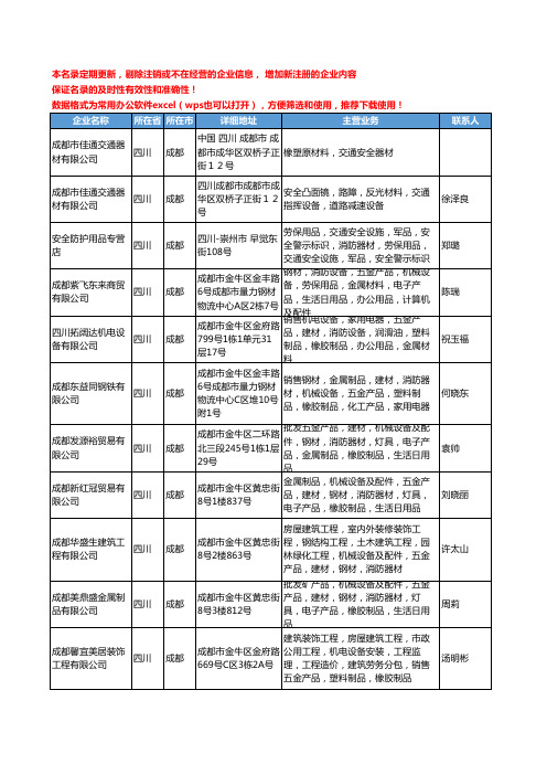 2020新版四川省成都交通安全器材工商企业公司名录名单黄页大全51家