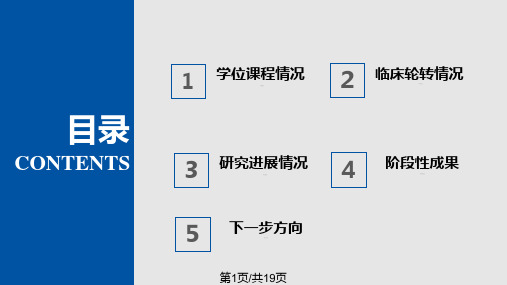 研究生中期汇报模板PPT课件