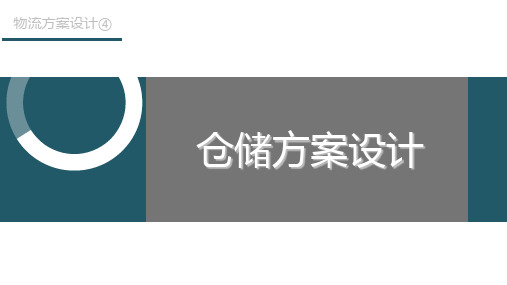 第4章 仓储方案设计《物流方案设计与系统规划》PPT课件