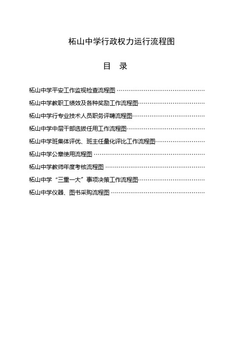 学校行政权力运行流程图