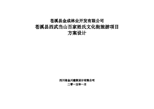 苍溪县西武当山百家姓氏文化街旅游项目方案设计