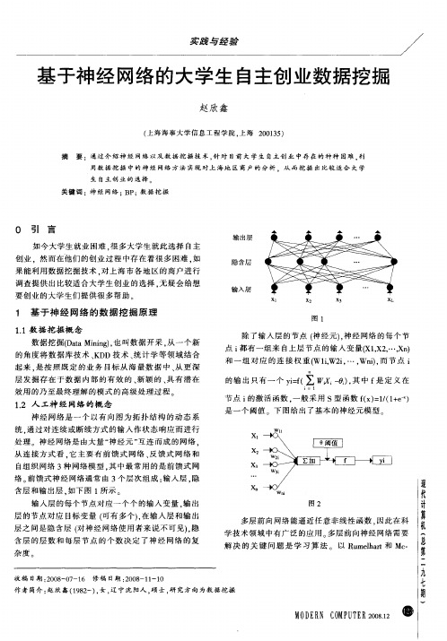 基于神经网络的大学生自主创业数据挖掘