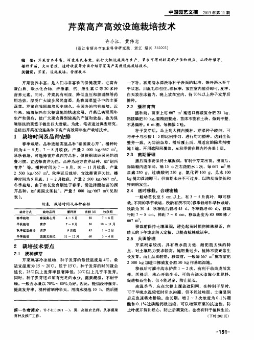 芹菜高产高效设施栽培技术