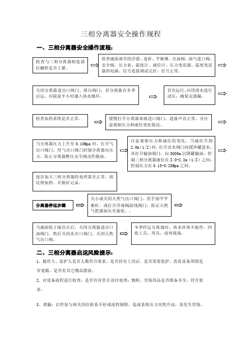 三相分离器安全操作规程