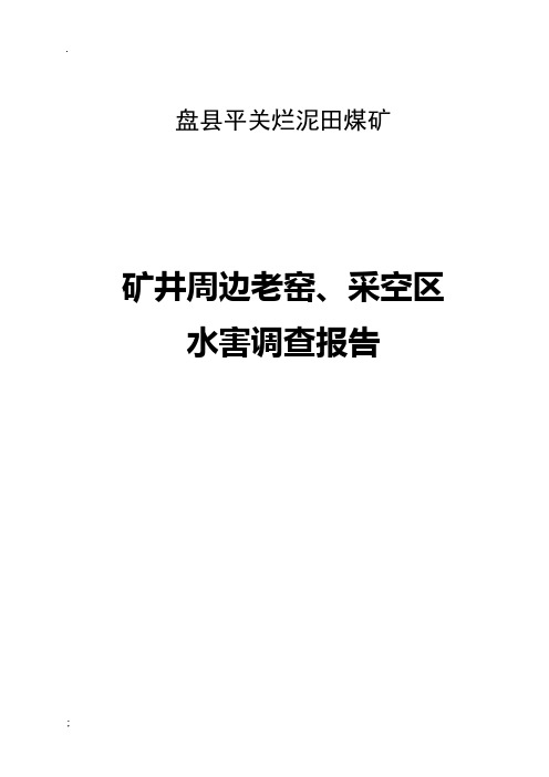 矿区老窑、周边采空调查报告