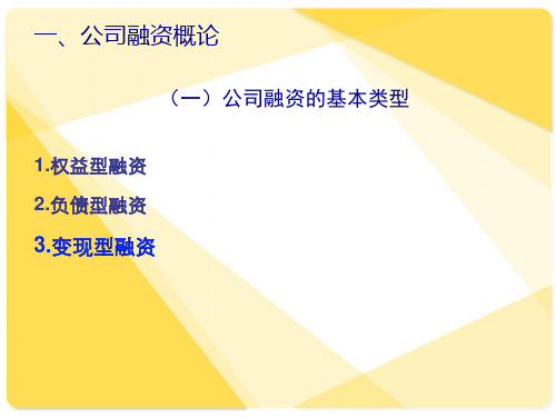 公司融资与担保法律实务60页PPT