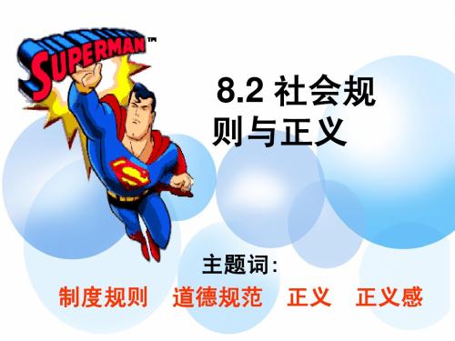 8.2 社会规则与正义 课件8(政治粤教版八年级下册)