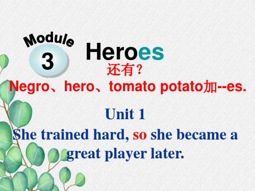 外研版九上U1 She trained hard, so she became56课件