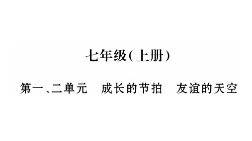 中考宁夏政治复习课件：第4篇 知识梳理 七上 第1、2单元〓成长的节拍、友谊的天空(共29张PPT)