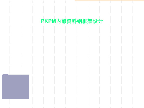 PKPM内部资料钢框架设计