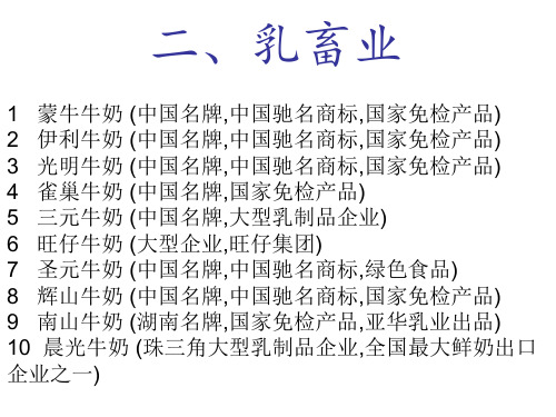 3.3乳畜业简