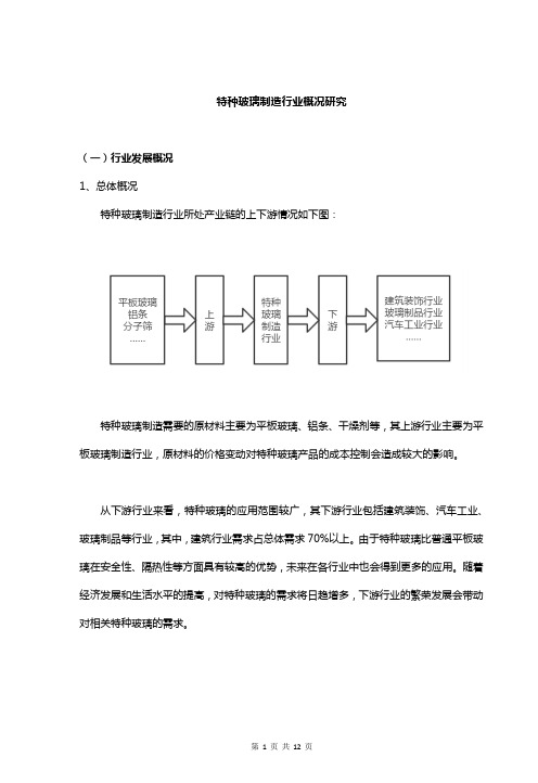 特种玻璃制造行业概况研究