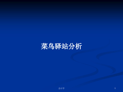 菜鸟驿站分析PPT学习教案