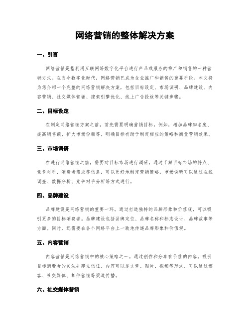 网络营销的整体解决方案