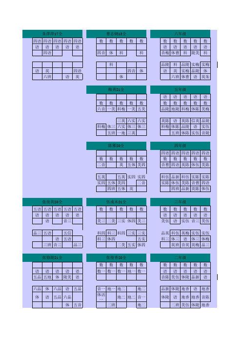 2013最终总课表