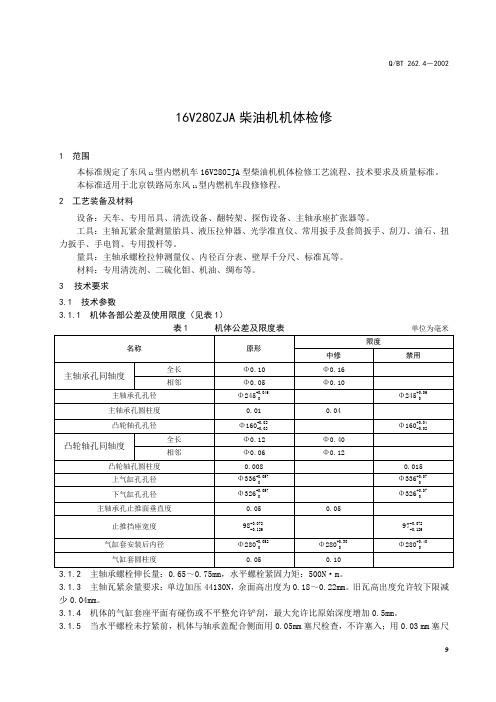 004-16V280ZJA柴油机机体检修