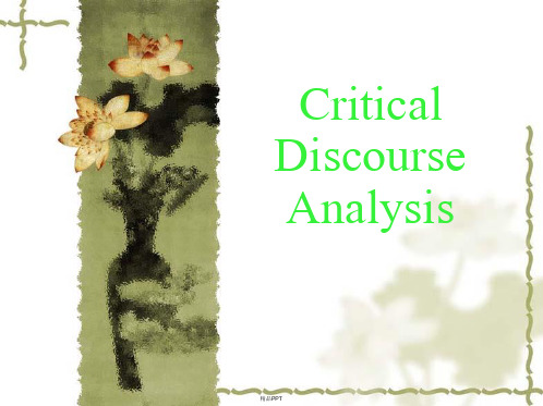 critical discourse analysis