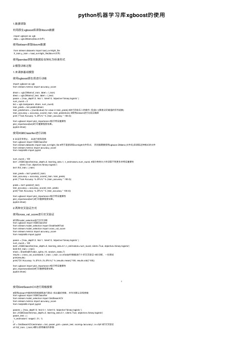 python机器学习库xgboost的使用