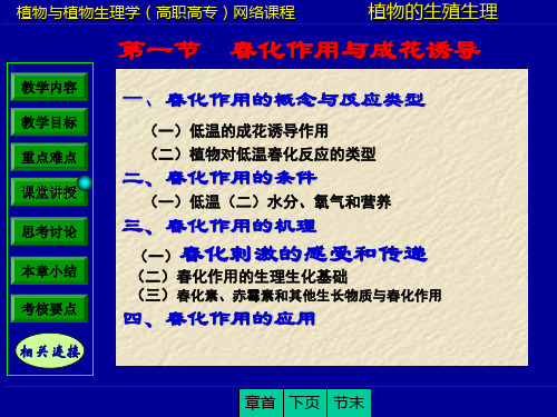春化作用与成花诱导(精)