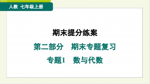 2024年人教版七年级上册数学期末复习第二部分专题突破专题1数与代数