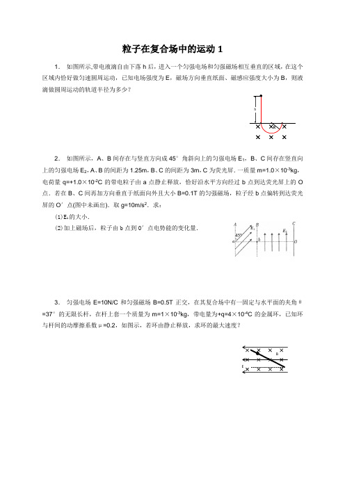 带电粒子在复合场中的运动1