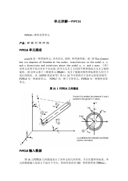 Ansys中文帮助-单元详解-PIPE16