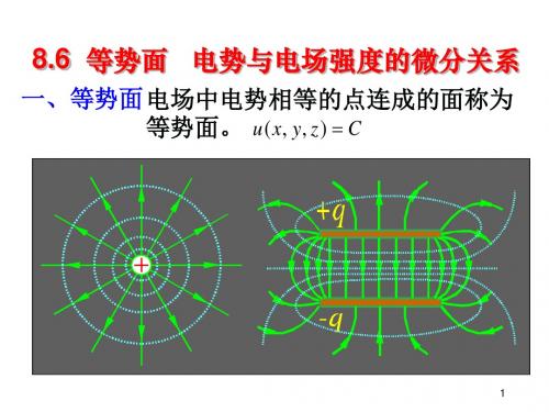 高校大学物理等势面电势与电场强度的微分关系课件