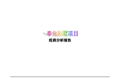 房地产奉化别墅项目投资分析报告总结25页WORD文档