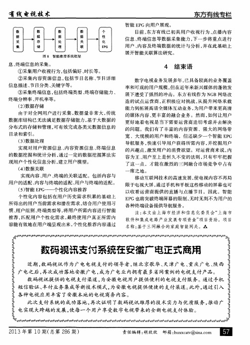 数码视讯支何系统在安徽广电正式商用