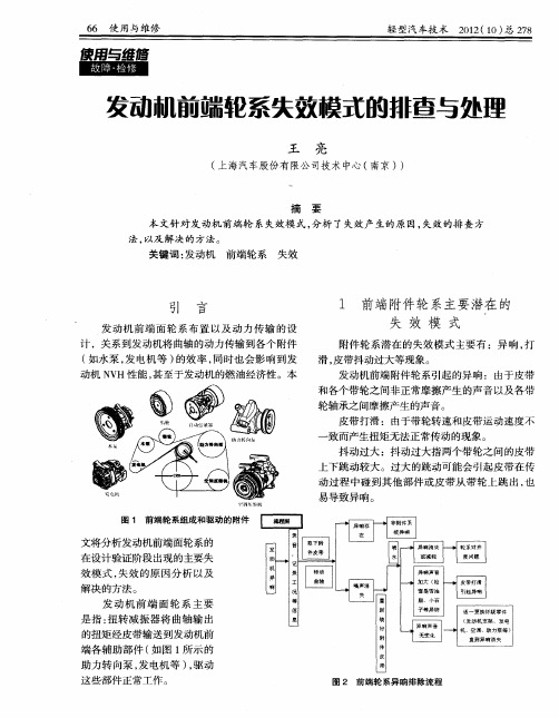 发动机前端轮系失效模式的排查与处理