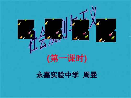 政治八年级粤教版下_社会规则与正义课件(共22张PPT)