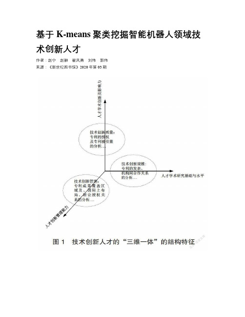 基于K-means聚类挖掘智能机器人领域技术创新人才