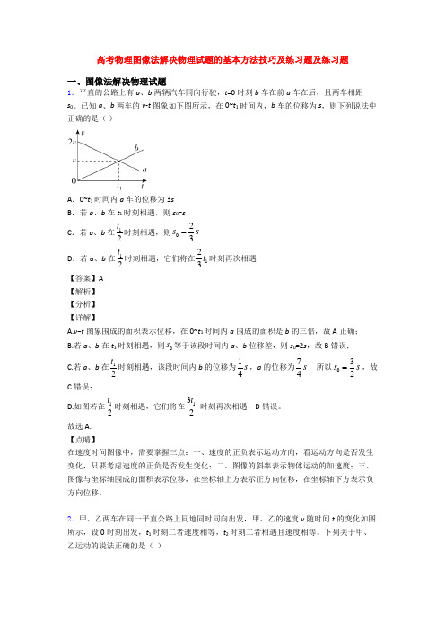 高考物理图像法解决物理试题的基本方法技巧及练习题及练习题