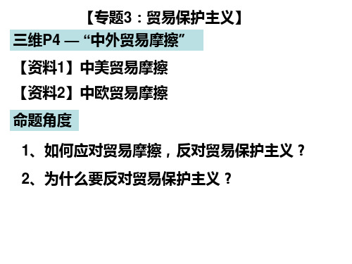 2010高三政治主观题专题分析2—贸易保护主义