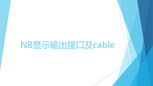 NB显示输出接口及cable