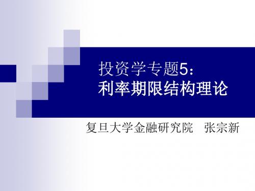 投资学专题5：利率期限结构理论 39页PPT文档