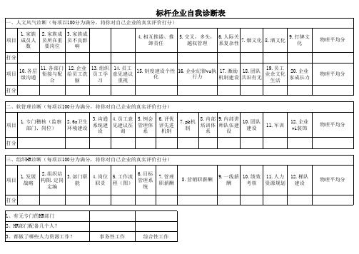 企业自我诊断