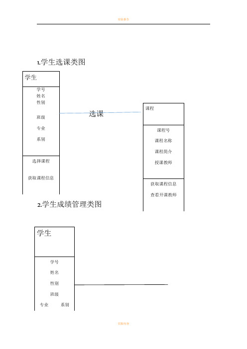 学生管理系统类图